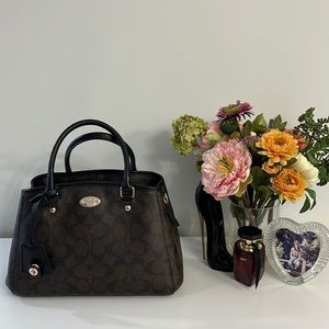 COACH Signature Satchel with Crossbody Strap